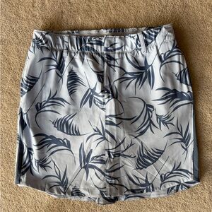 Under Armour Gray Skort with Navy Leaf Print
